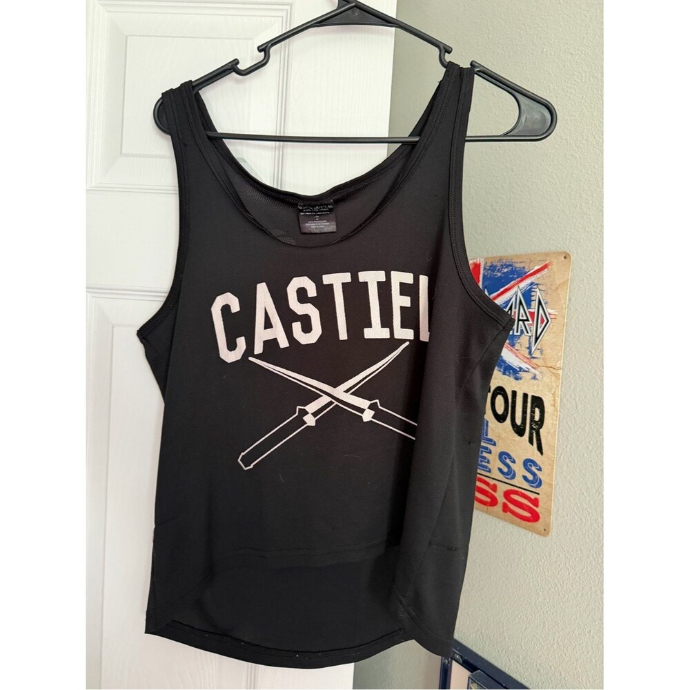Supernatural Castiel Angel Wings Mesh Tank Top Hot Topic Size M